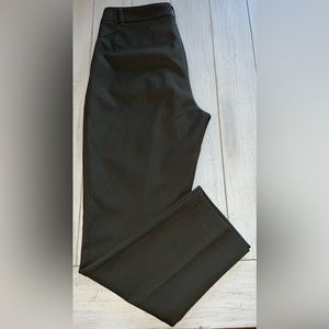 White House Black Market WHBM green sateen The Slim Ankle dress pants 6L Curvy